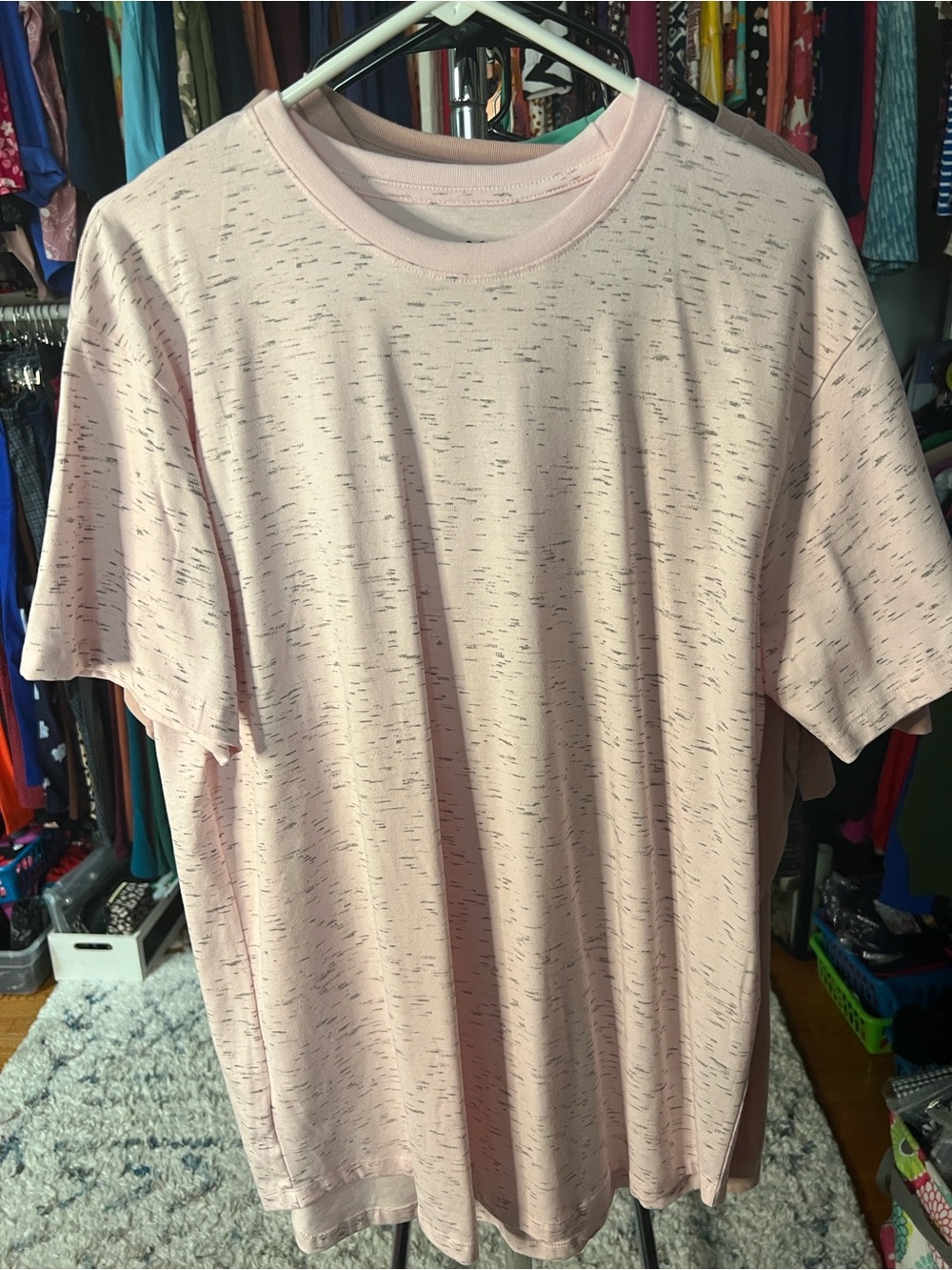 Rustic Souls Pink and Gray Heathered Men’s Tee - XL